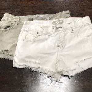 Free people boyfriend short shorts. 2 pair 26/27